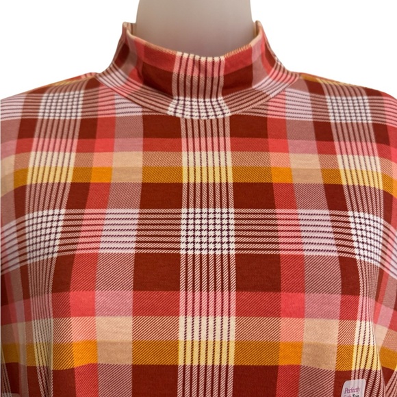 NWT  #FALL2025🍁  Multicolor Plaid Mock Turtleneck TOp  LARGE   #CL - Picture 2 of 9